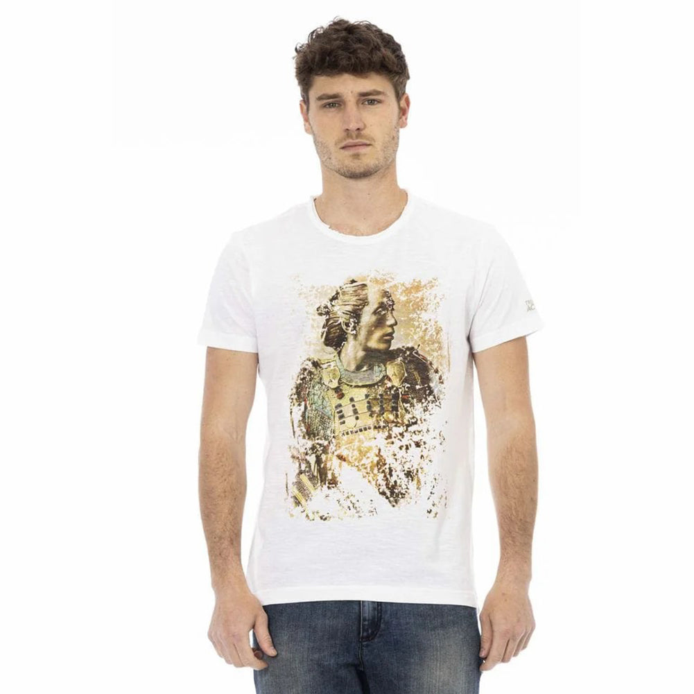 TRUSSARDI Action Heren Ronde Hals Conqueror T-shirt Wit 2AT08F001