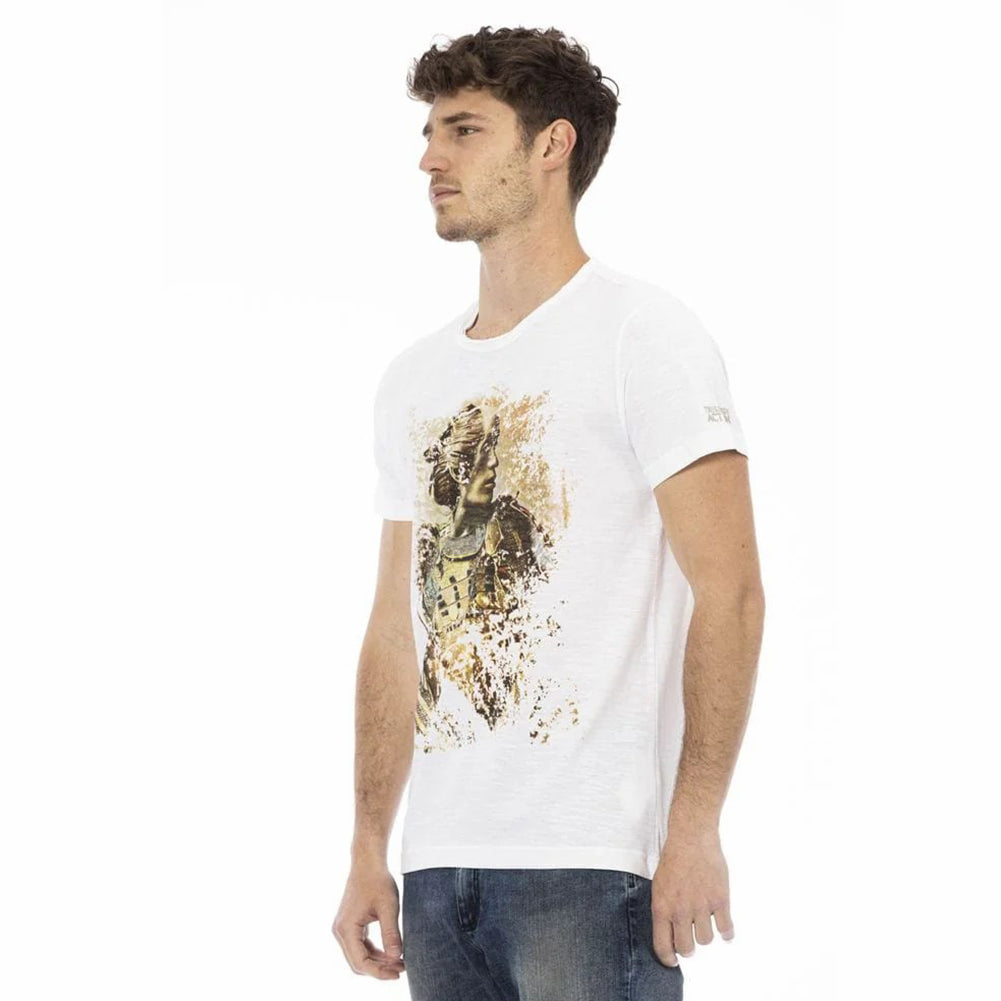 TRUSSARDI Action Heren Ronde Hals Conqueror T-shirt Wit 2AT08F001