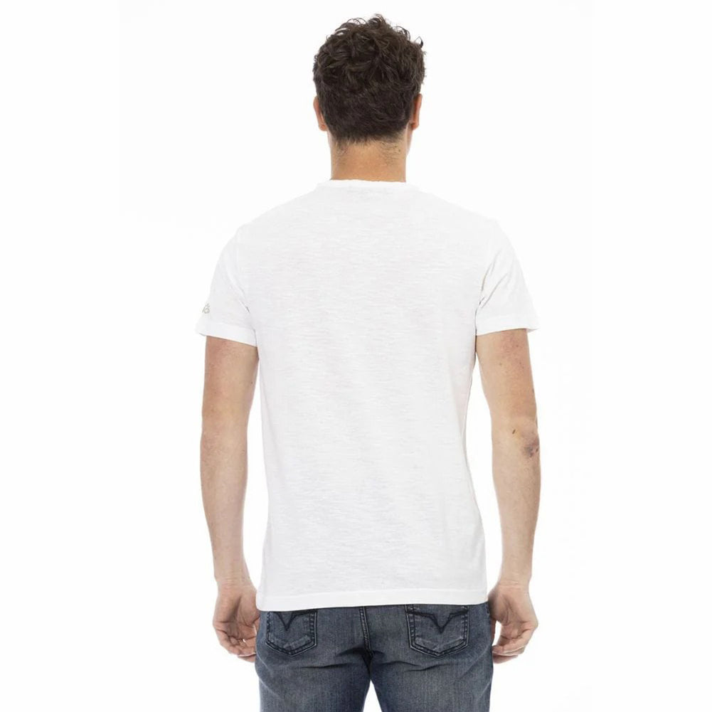TRUSSARDI Action Heren Ronde Hals Conqueror T-shirt Wit 2AT08F001