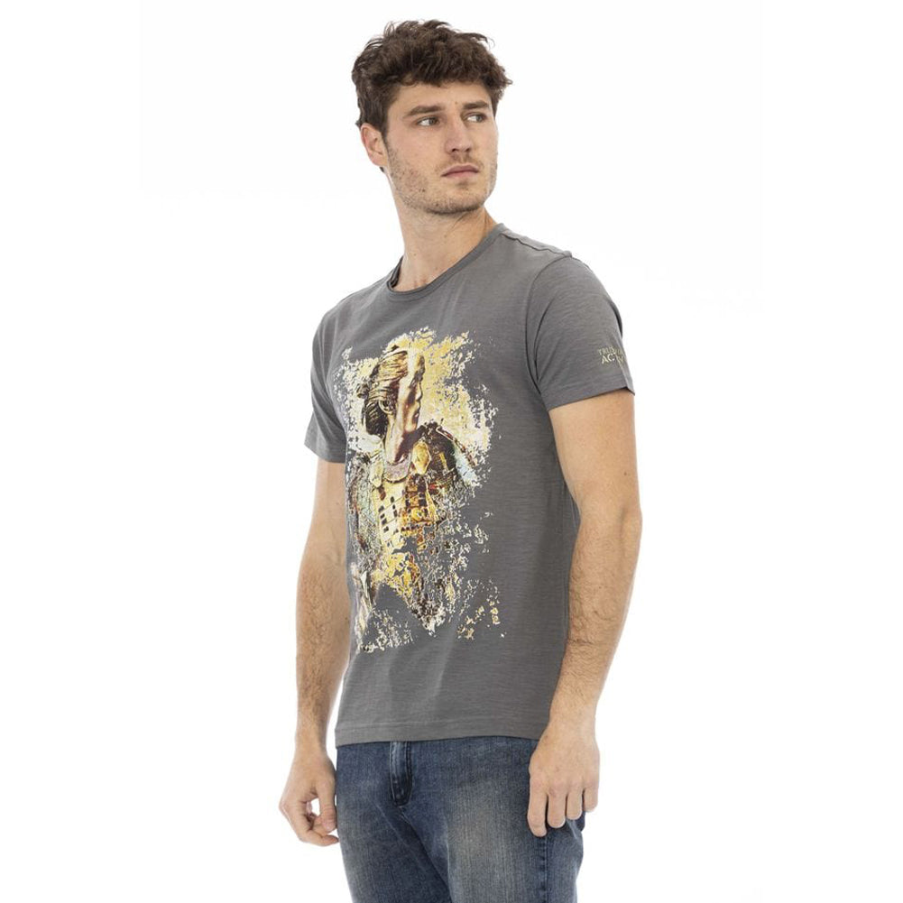 TRUSSARDI Action Heren Ronde Hals Conqueror T-Shirt Grijs 2AT08F002