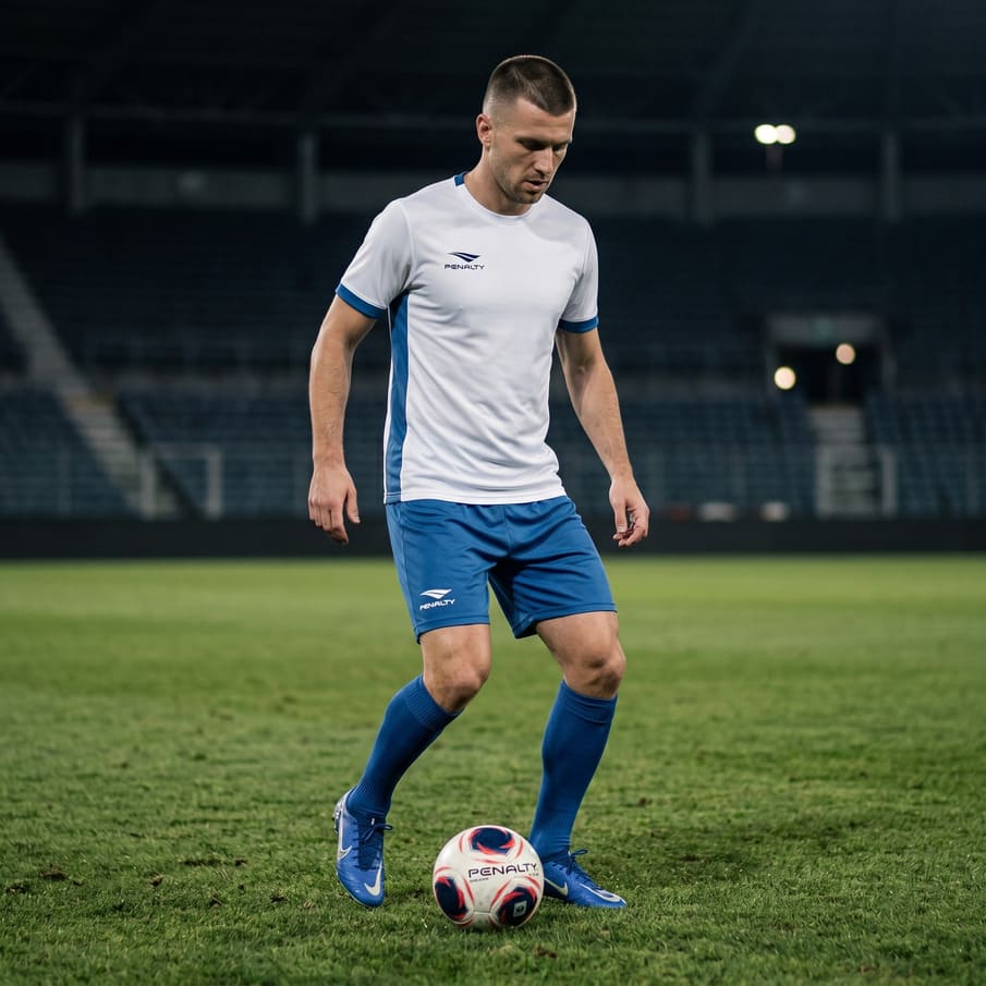 PENALTY Max herenshirt-set 2-delig Wit/Royal 3.085.021.410