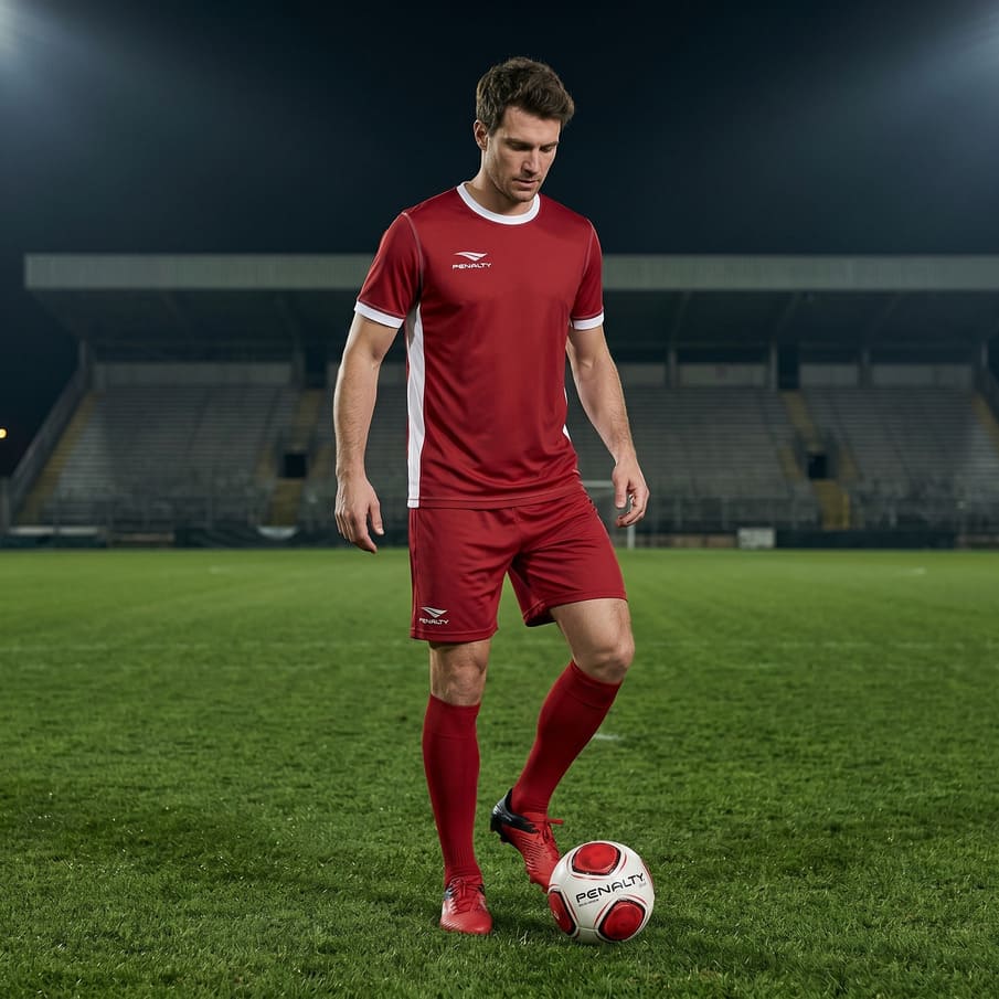 PENALTY Max Heren Thuisshirt-set 2-delig Rood/Wit 3.085.024.300