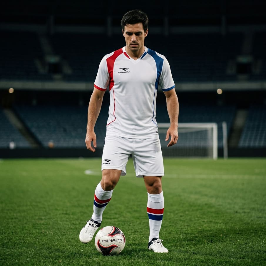 PENALTY Tempo Heren Tenue Wit/Royal/Rood 3.085.051.401