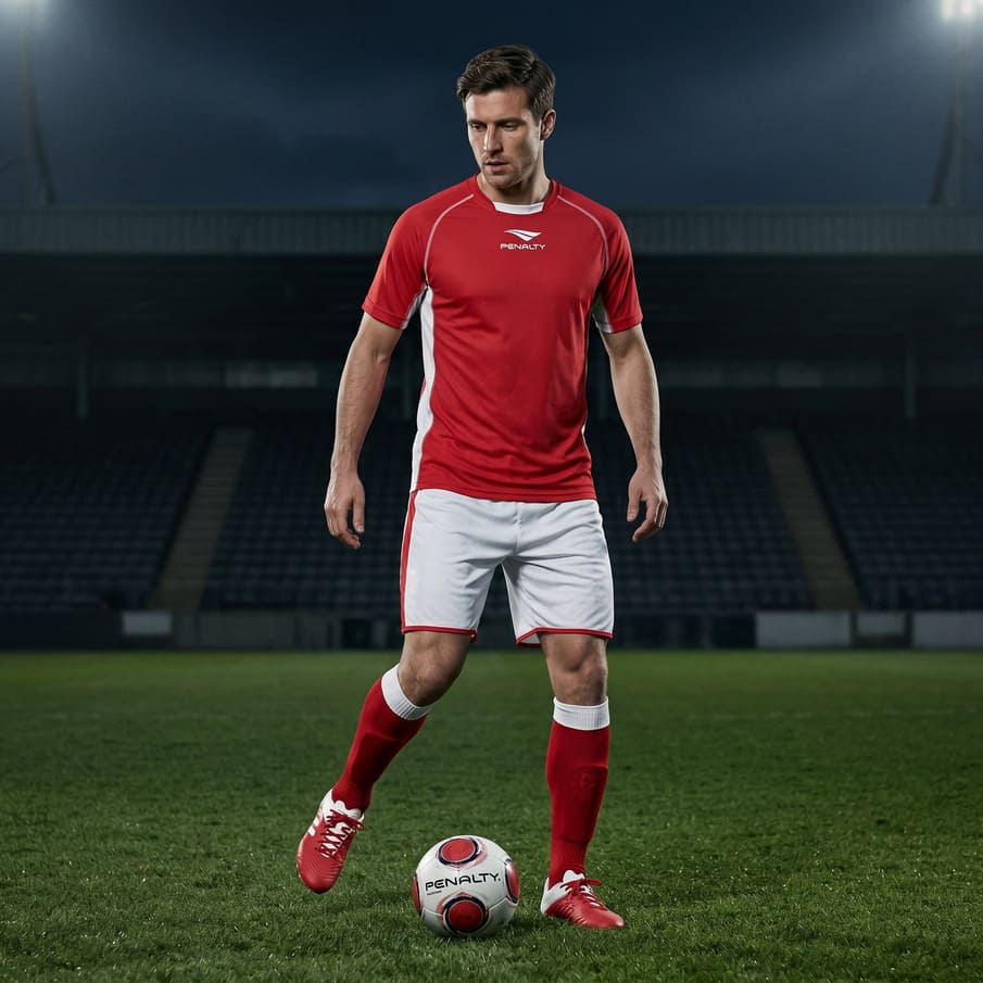 PENALTY Nationale Heren Thuisshirt-set 2-delig Rood/Wit 3.085.114.300