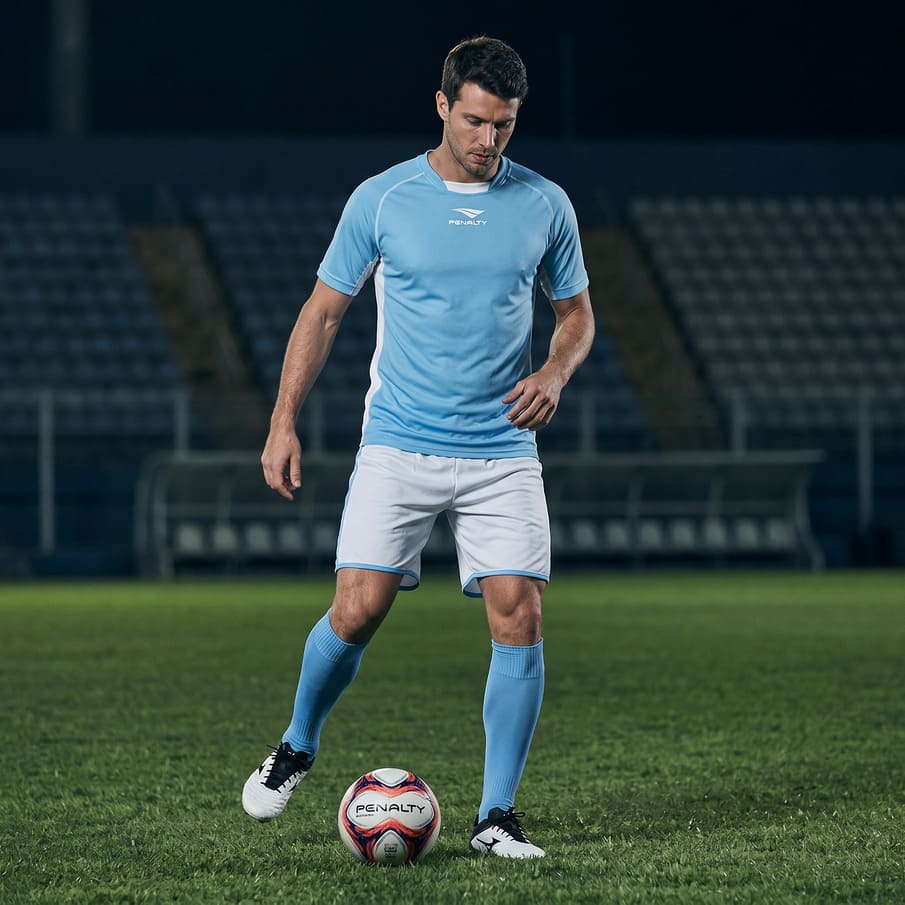 PENALTY Nationale heren voetbaltenue 2-delig Ice Blue/White 3.085.116.490