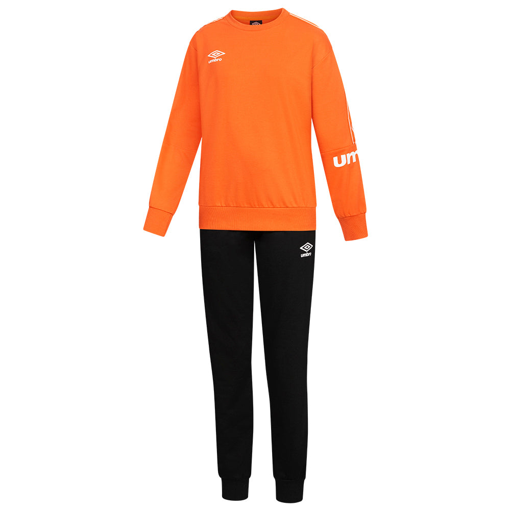 Umbro Premium Heren Trainingspak 30101S-Dark-Orange-Black