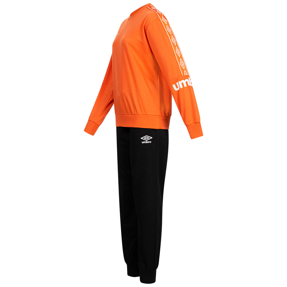 Umbro Premium Heren Trainingspak 30101S-Dark-Orange-Black