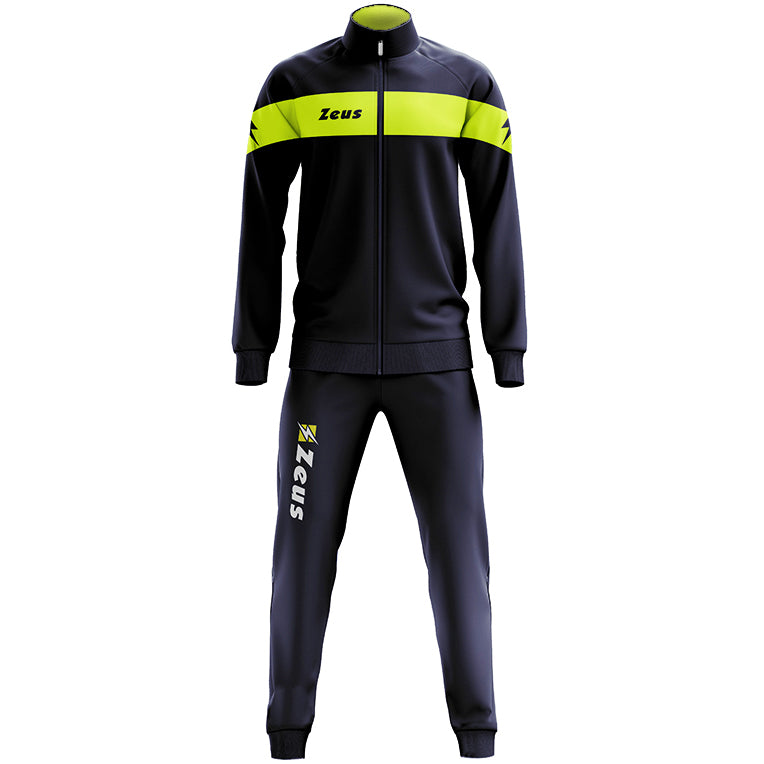 Zeus Tuta Apollo Heren Trainingspak Navy neongeel