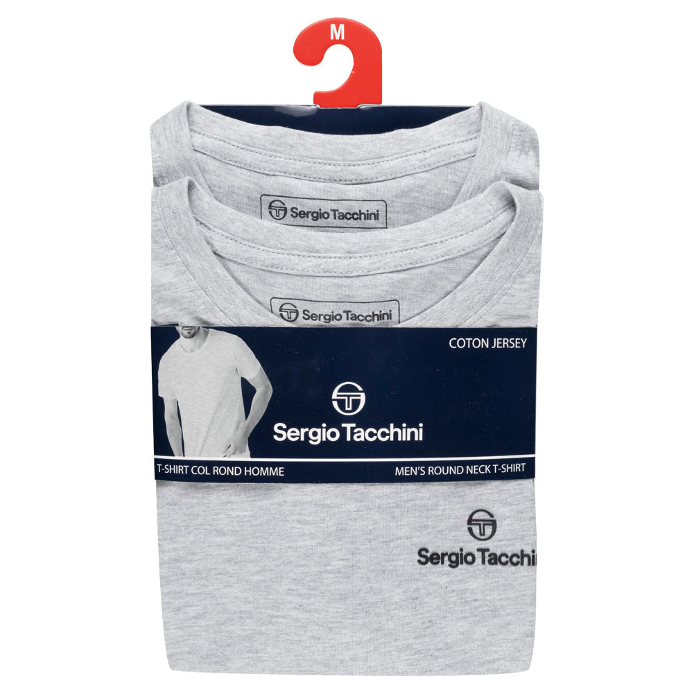 Sergio Tacchini Heren Onderhemden Rondhals 2-pack grijs 39493436