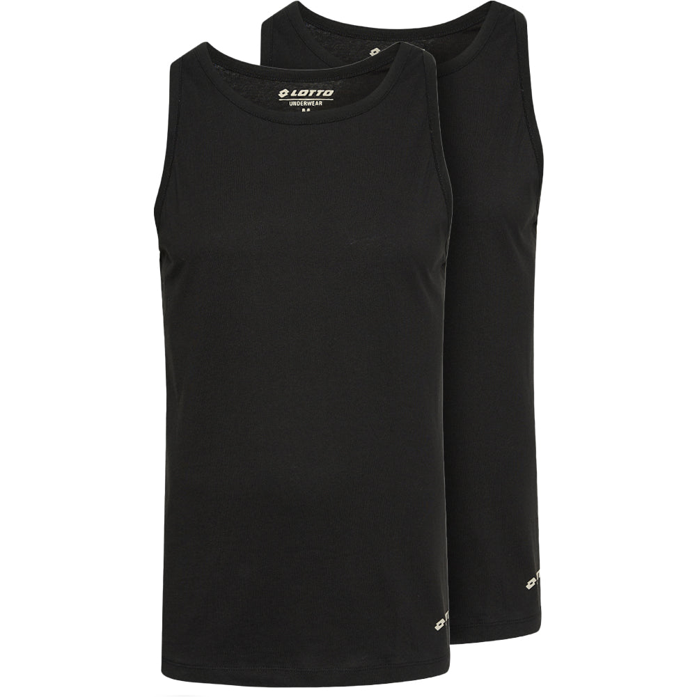 Lotto Heren Onderhemden Tanktop 2-pack zwart 39510718