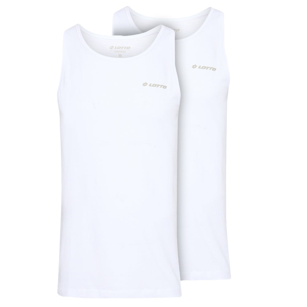 Lotto Heren Onderhemden Tanktop 2-pack wit 39511118