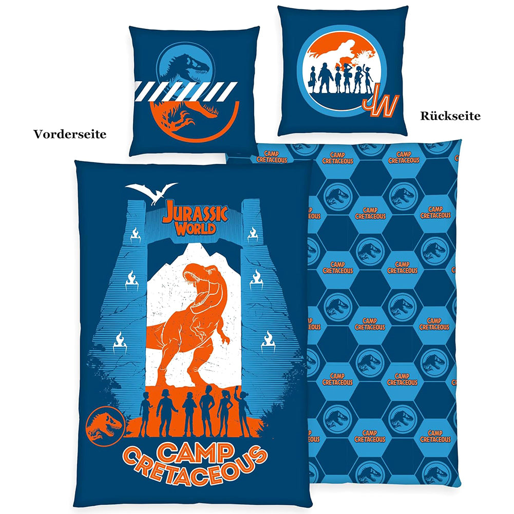 Jurassic World Beddengoed Set 135 x 200 cm + 80 x 80 cm 4418419050521