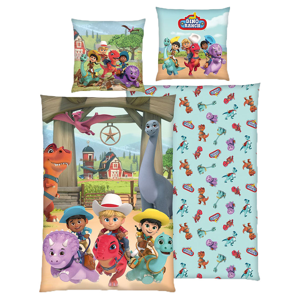 Dino Ranch Beddengoedset 135 x 200 cm + 80 x 80 cm 4434601050
