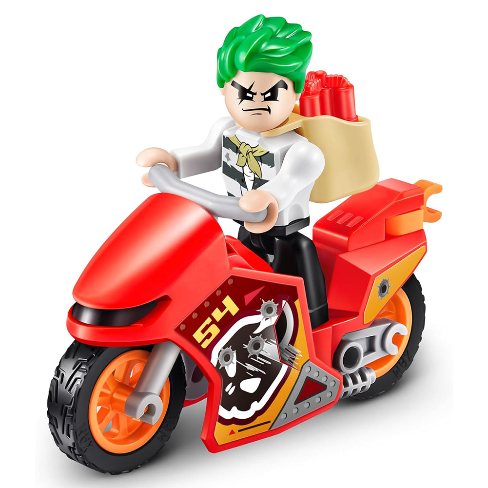 Zuru MAX CITY Politie + Motorfiets 125-delige Speelset 4894680033139