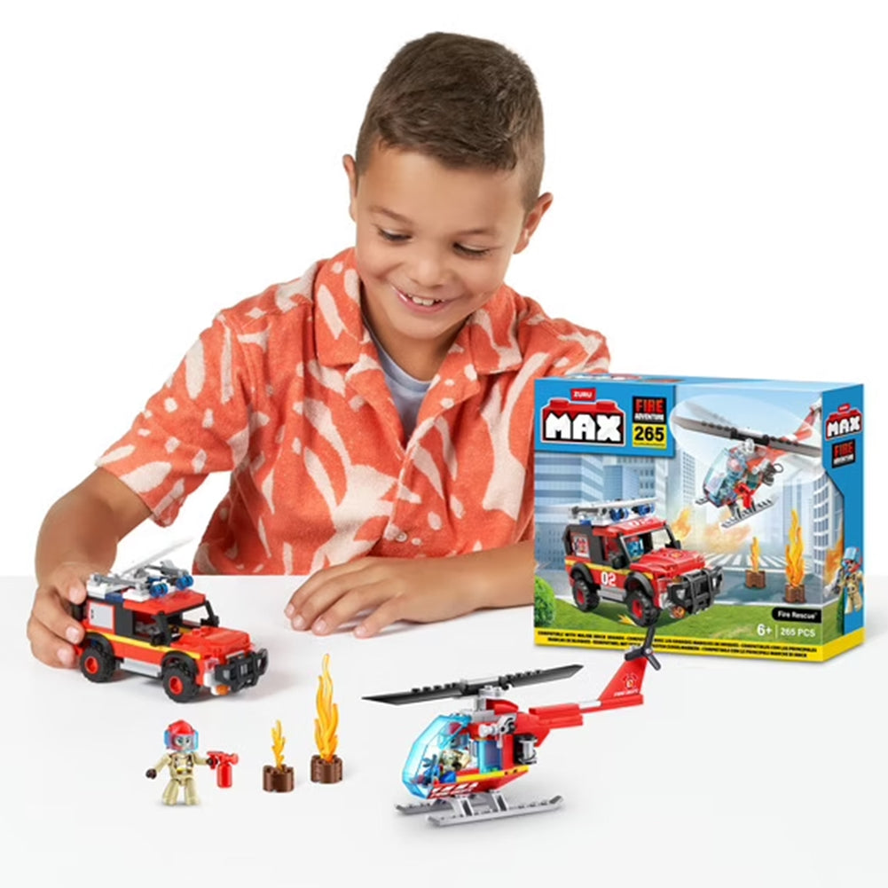 Zuru - MAX CITY Brandweer + Helikopter 265-dlg. Speelset 4894680033153