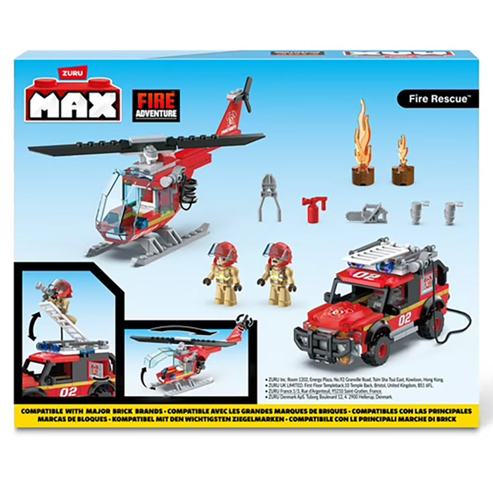 Zuru - MAX CITY Brandweer + Helikopter 265-dlg. Speelset 4894680033153