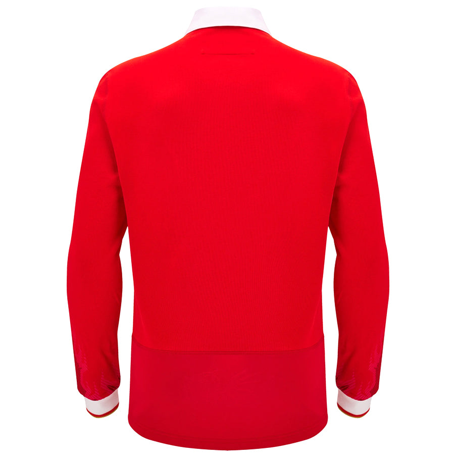 Wales WRU macron Rugby Heren Thuistenue Lange Mouwen Shirt 60004633