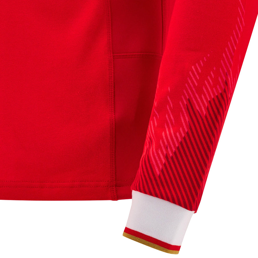Wales WRU macron Rugby Heren Thuistenue Lange Mouwen Shirt 60004633