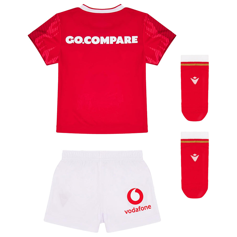 Wales WRU Macron rugbybabyshirtset 60004636