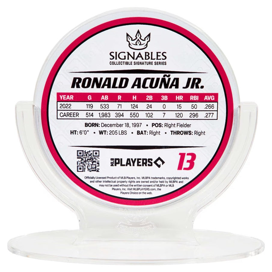 Atlanta Braves Ronald Acuña Jr. #13 MLB Verzamelobject 13 cm 850032256827