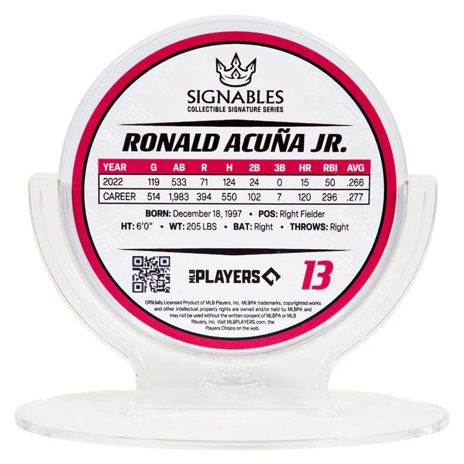 Atlanta Braves Ronald Acuña Jr. #13 MLB Verzamelobject 13 cm 850032256827