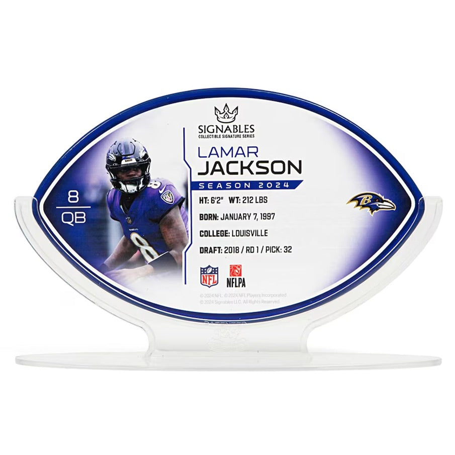 Baltimore Ravens Lamar Jackson #8 NFL Collector's Item 17,8 cm 850056417556