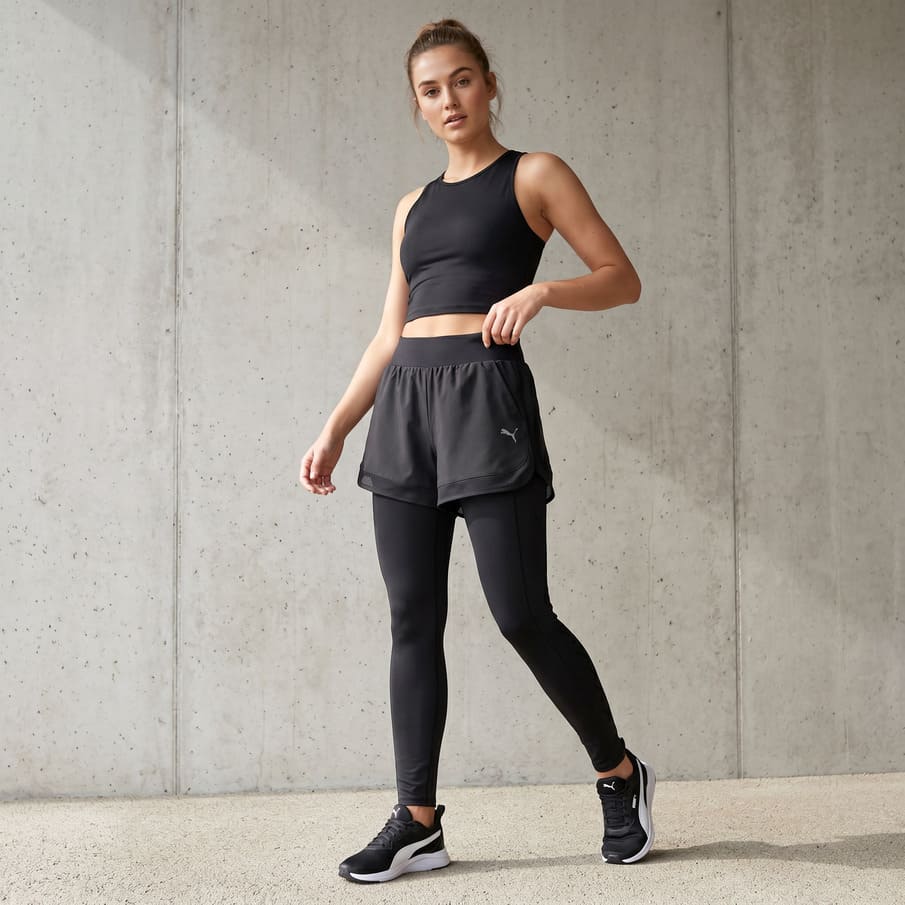 PUMA RT Shorts & Long Tight dames fitness 2-in-1 broek 898298-01