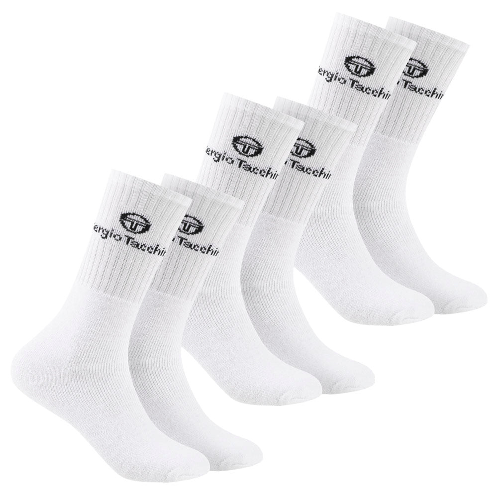Sergio Tacchini Unisex Tennissokken 3 Paar wit 93230832