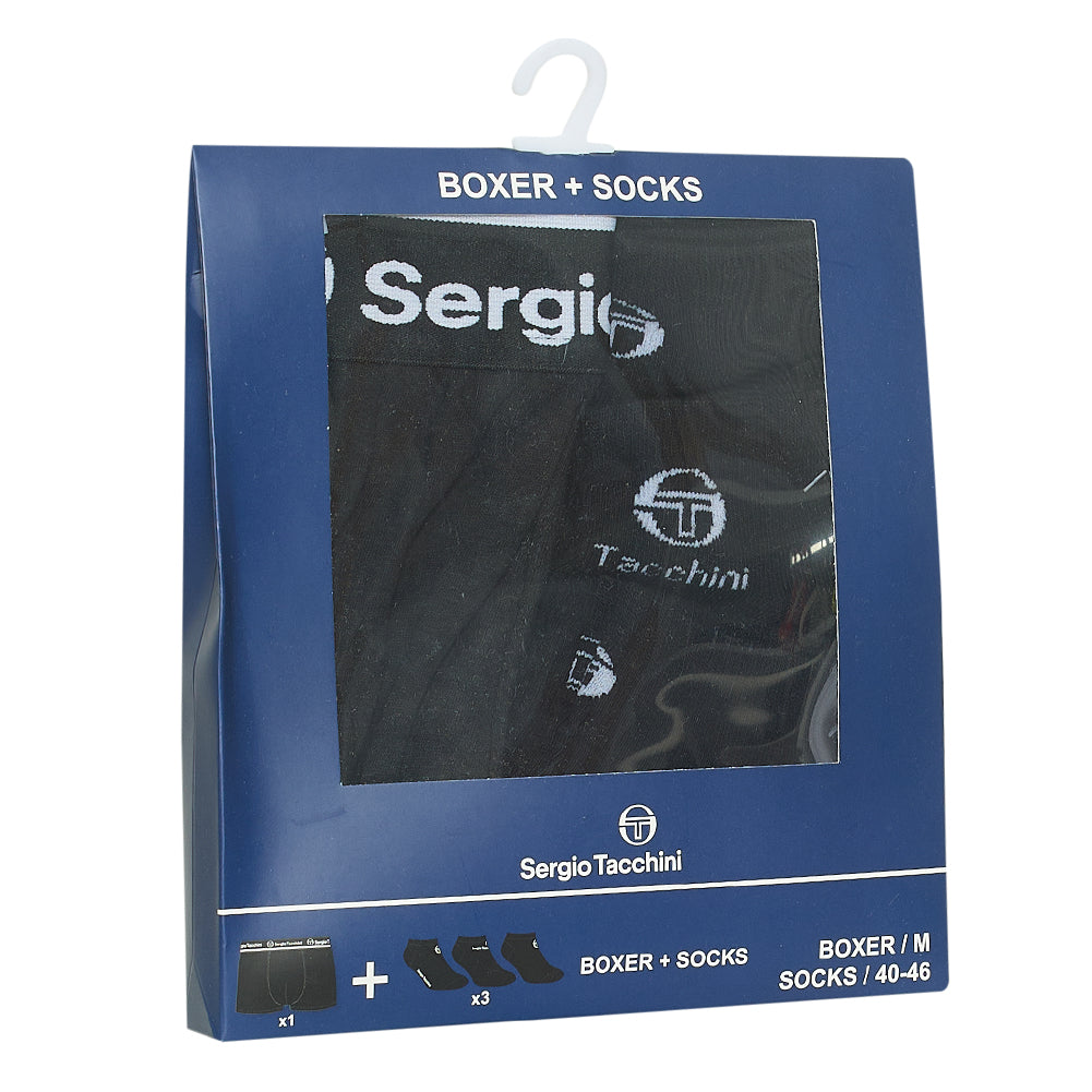 Sergio Tacchini Herenset: Boxershorts + 3 paar sneakersokken AA50049904