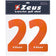 Zeus Strijknummer set 1-22 23 cm senior oranje – Eén maat voor iedereen