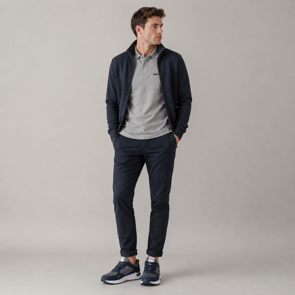 Bench Derker herensneaker navy/grijs BEN1028-X32