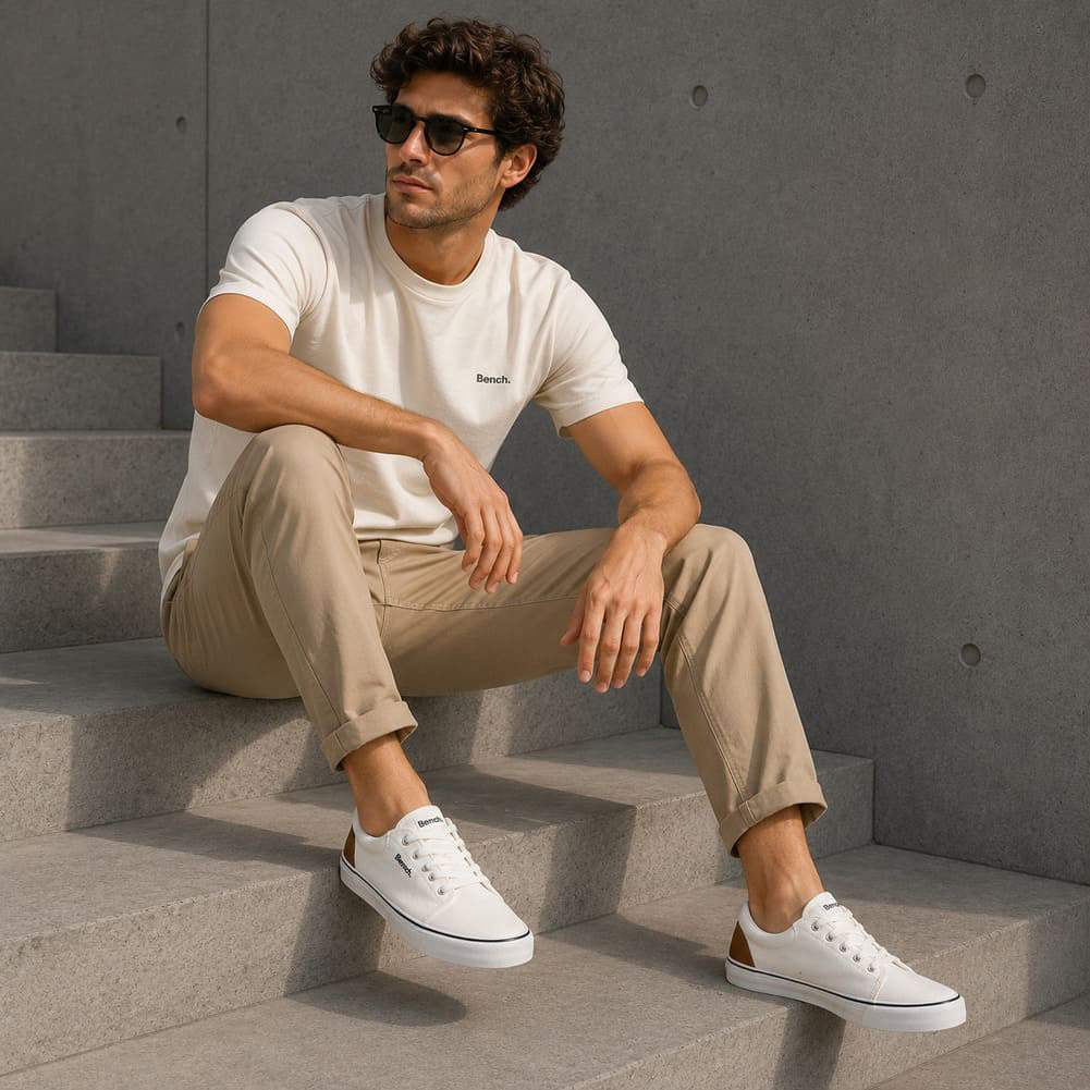 Bench Donnie herensneaker wit BEN1029-C27