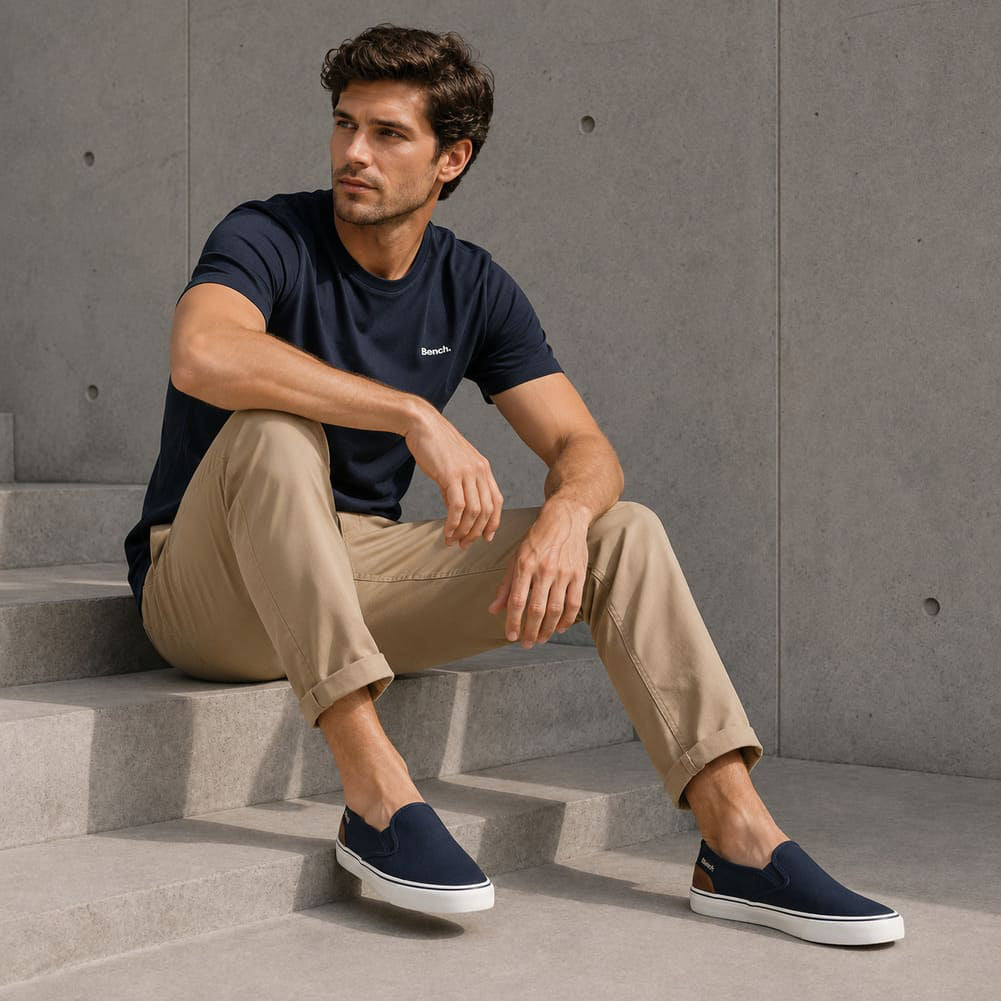 Bench Dalton Heren Slip On Sneaker navy BEN1030-C13