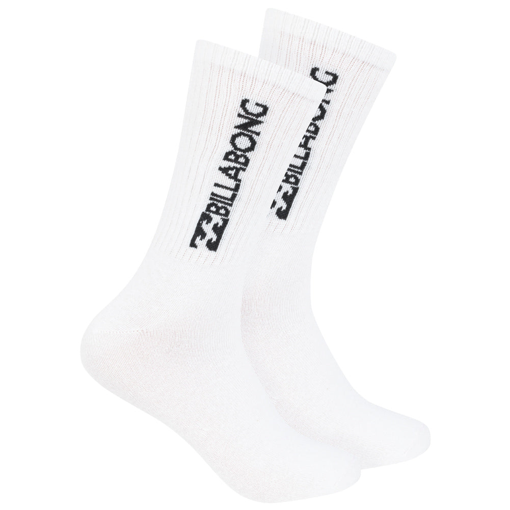 Billabong Unisex Crew Tennissokken 3 paar wit BG-01 CREW