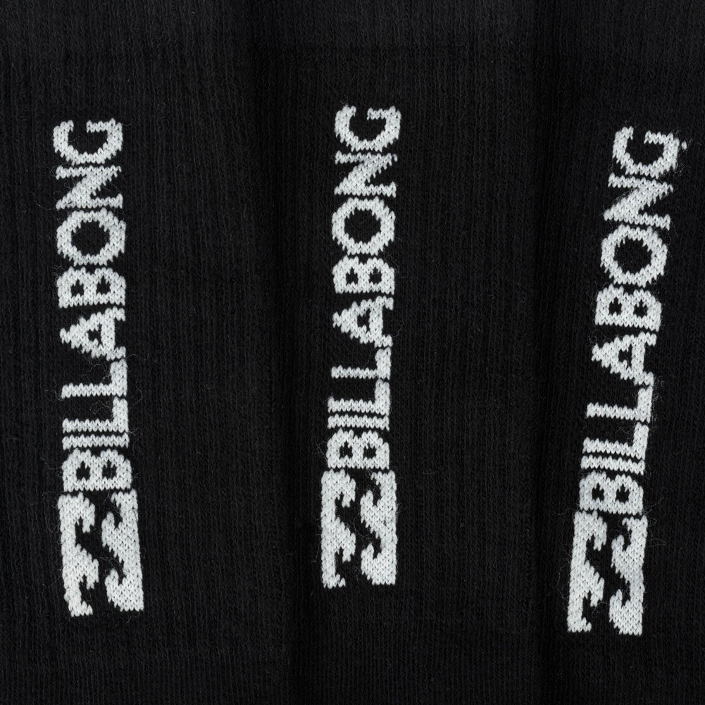 Billabong Unisex Crew Tennis Sokken 3 paar zwart BG-02 CREW