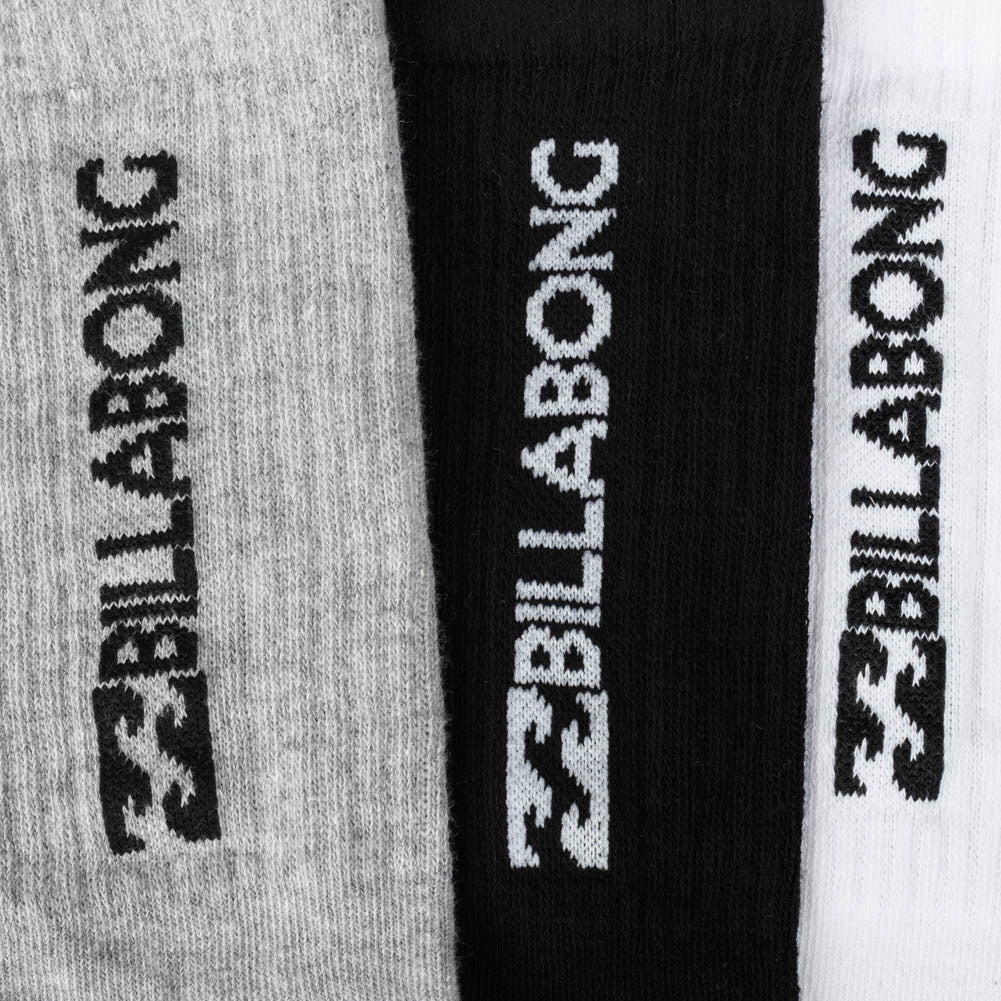 Billabong Unisex Crew Tennis Sokken 3 paar multi BG-03 CREW