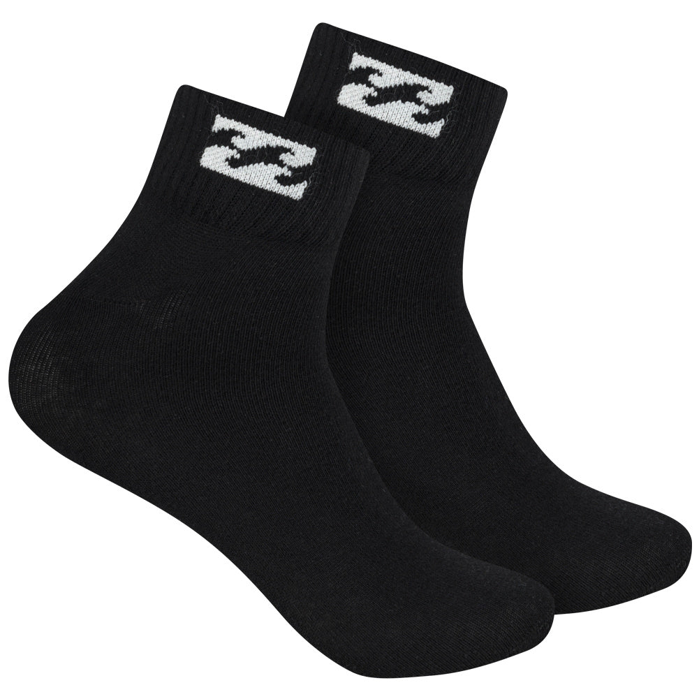 Billabong Uniseks Sokken Kwartlengte 3 Paar Zwart BG-20 QUARTER