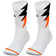 Zeus Thunder lange speciale trainingssokken wit oranje – 39-42