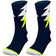 Zeus Thunder lange speciale trainingssokken marine neongeel – 39-42