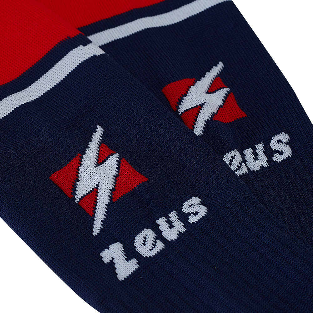 Zeus Calza United Voetbalsokken marinerood