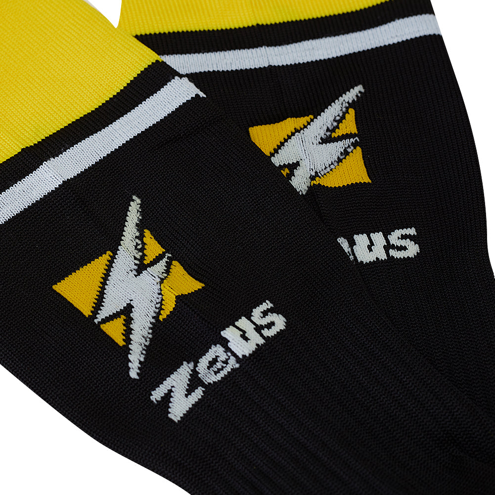 Zeus Calza United Voetbalsokken zwart geel