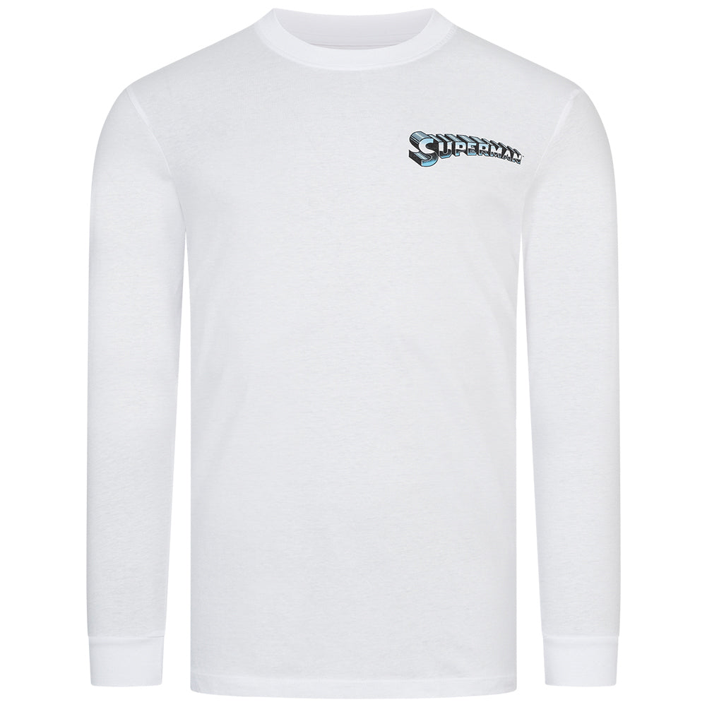 SUPERMAN DC COMICS Lightning Heren T-shirt Lange Mouw CDMLS033WHT