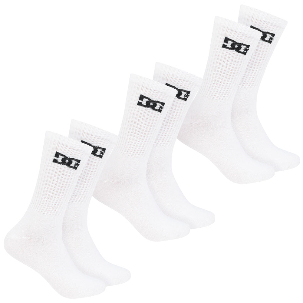DC Shoes Sport Crew Unisex Sokken 3 paar wit DC-01 CREW