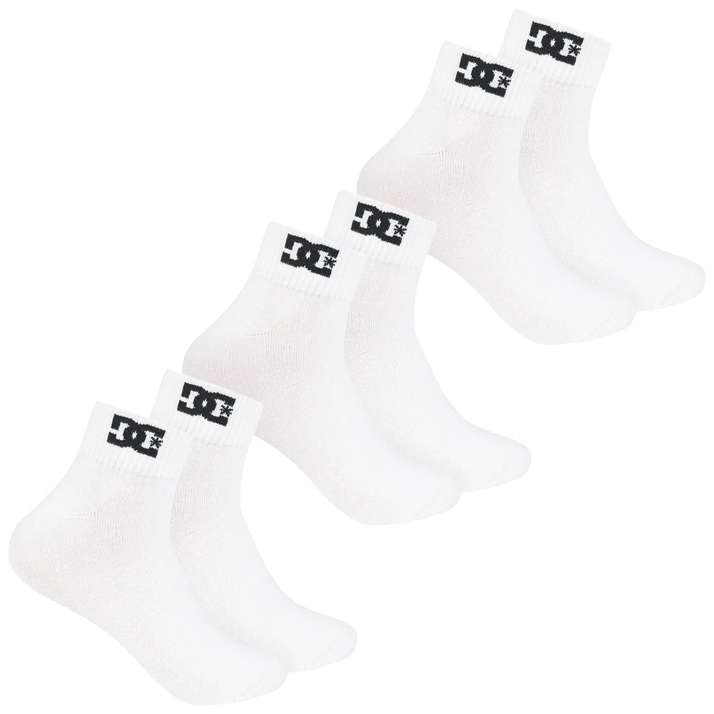 DC Shoes Quarter Unisex Sokken 3 paar wit DC-21 QUARTER