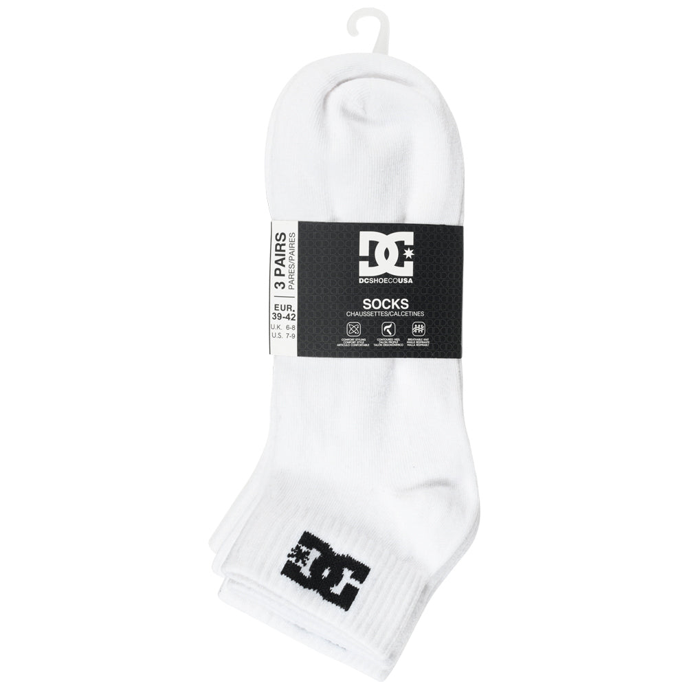 DC Shoes Quarter Unisex Sokken 3 paar wit DC-21 QUARTER