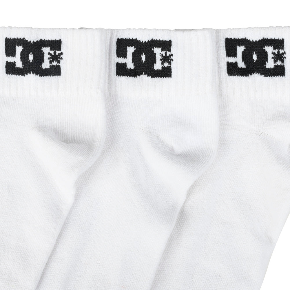 DC Shoes Quarter Unisex Sokken 3 paar wit DC-21 QUARTER