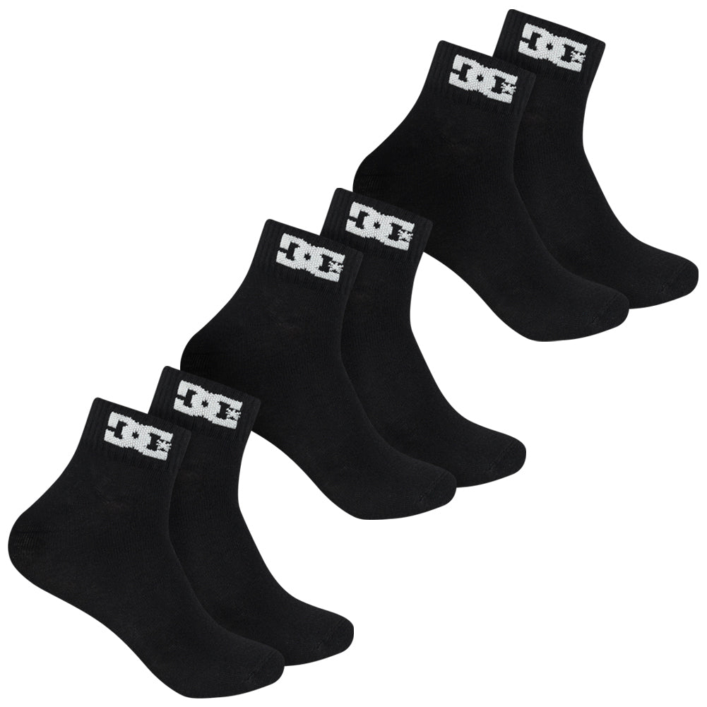 DC Shoes Quarter Unisex Sokken 3 Paar zwart DC-22 QUARTER