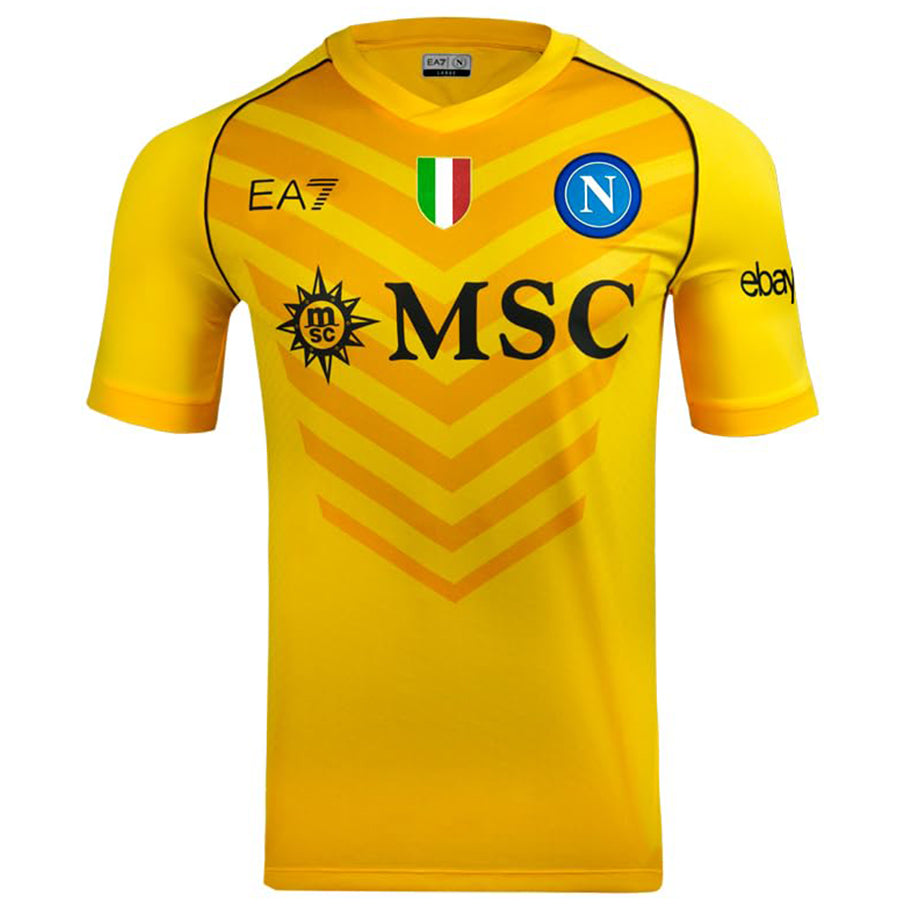 SSC Napoli EA7 Emporio Armani Authentiek Heren Doelman Thuisshirt EASSCN24G09