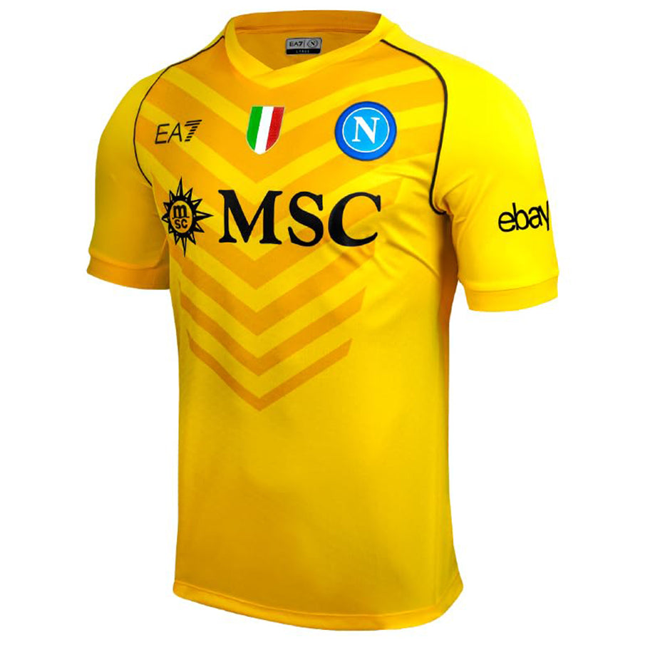 SSC Napoli EA7 Emporio Armani Authentiek Heren Doelman Thuisshirt EASSCN24G09