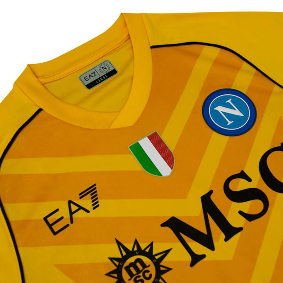 SSC Napoli EA7 Emporio Armani Authentiek Heren Doelman Thuisshirt EASSCN24G09